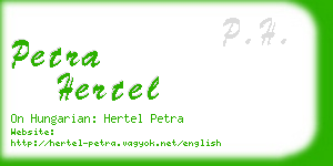 petra hertel business card